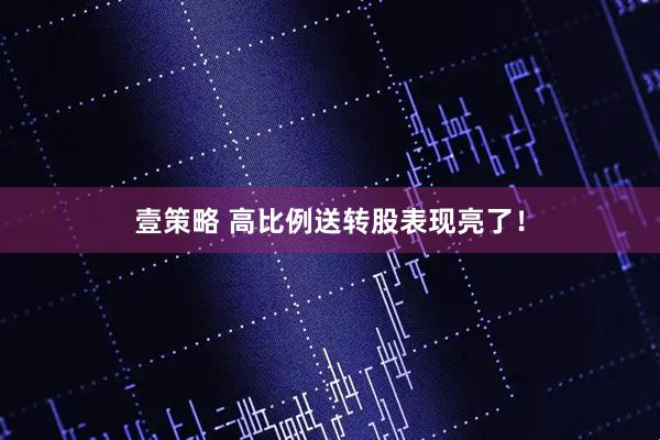 壹策略 高比例送转股表现亮了！